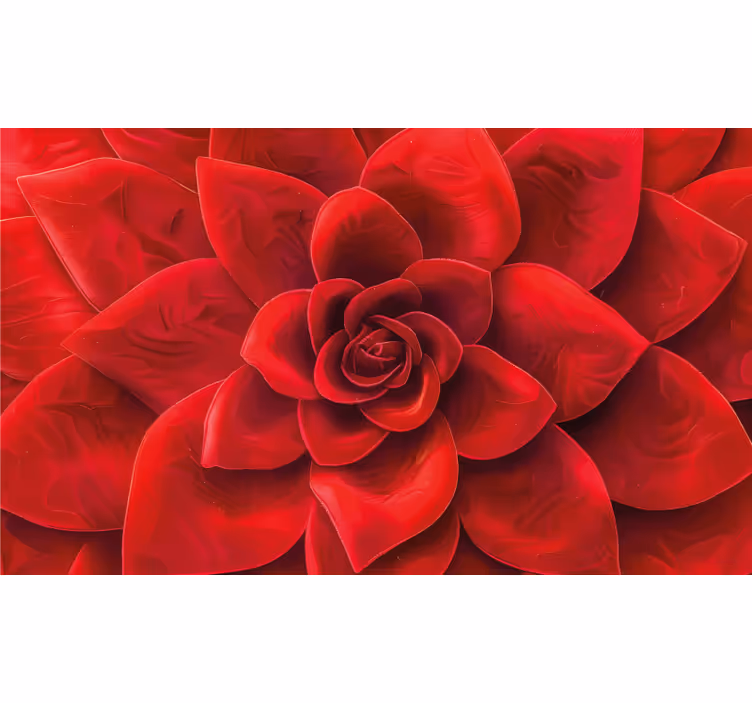 Red blind with flower petal design - TenStickers