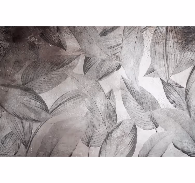 Outdoor blind in grey leaf pattern - TenStickers