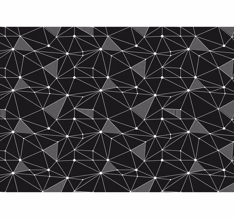 Outdoor blind in black abstract design - TenStickers