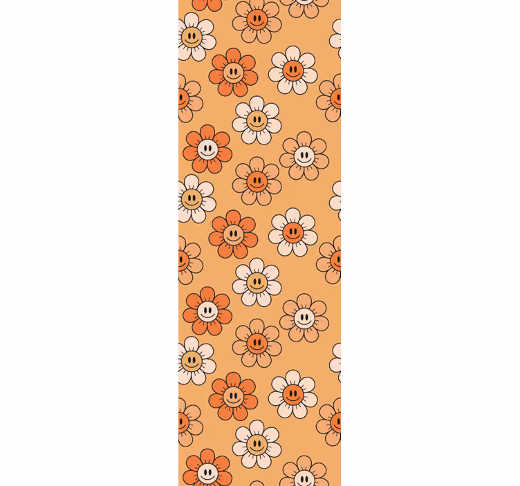Teenage roller blind with orange shades smiley faces - TenStickers