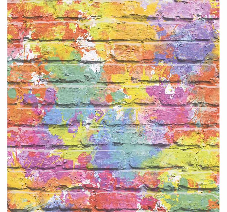 Teenage roller blind paint splash brick - TenStickers