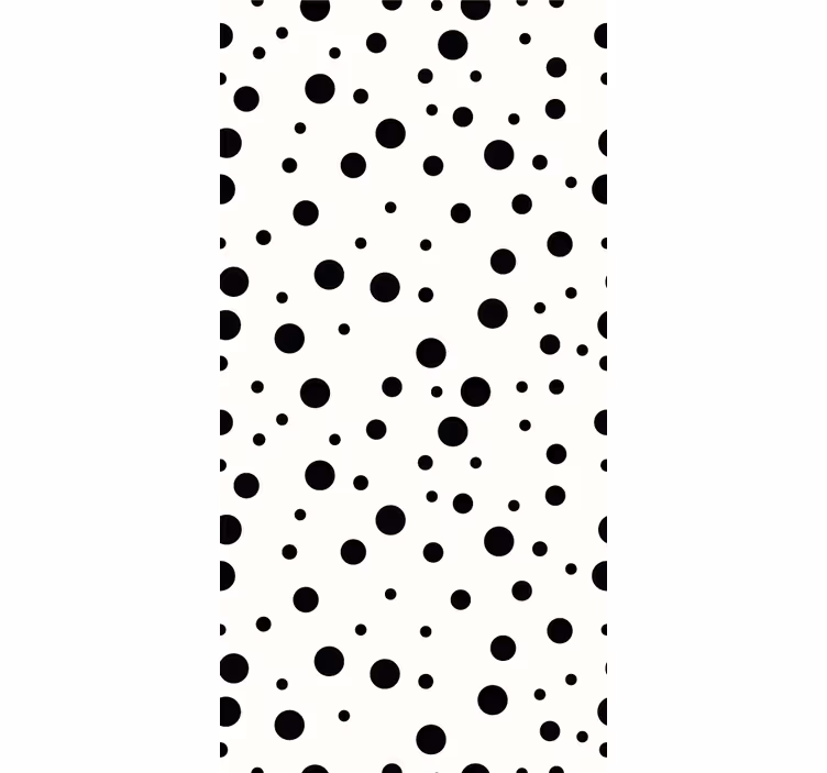 Teenage roller blind in black and white polka dots - TenStickers