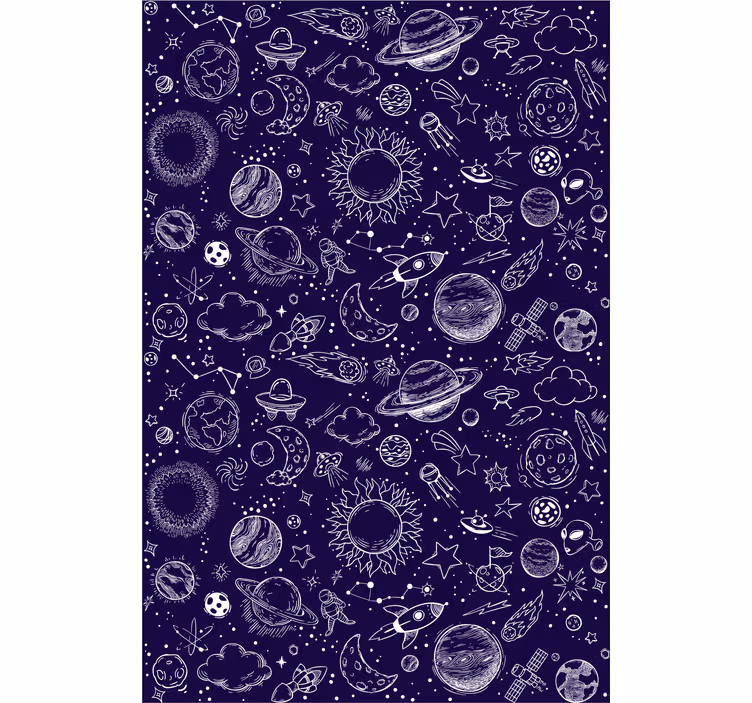 Teenage roller blind planet doodle - TenStickers