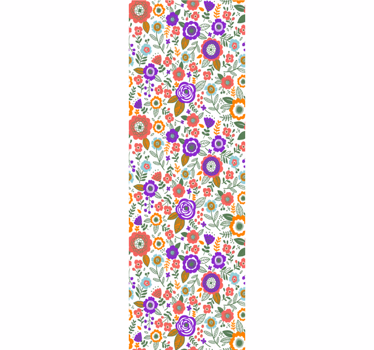 Teenage roller blind with vibrant floral design - TenStickers