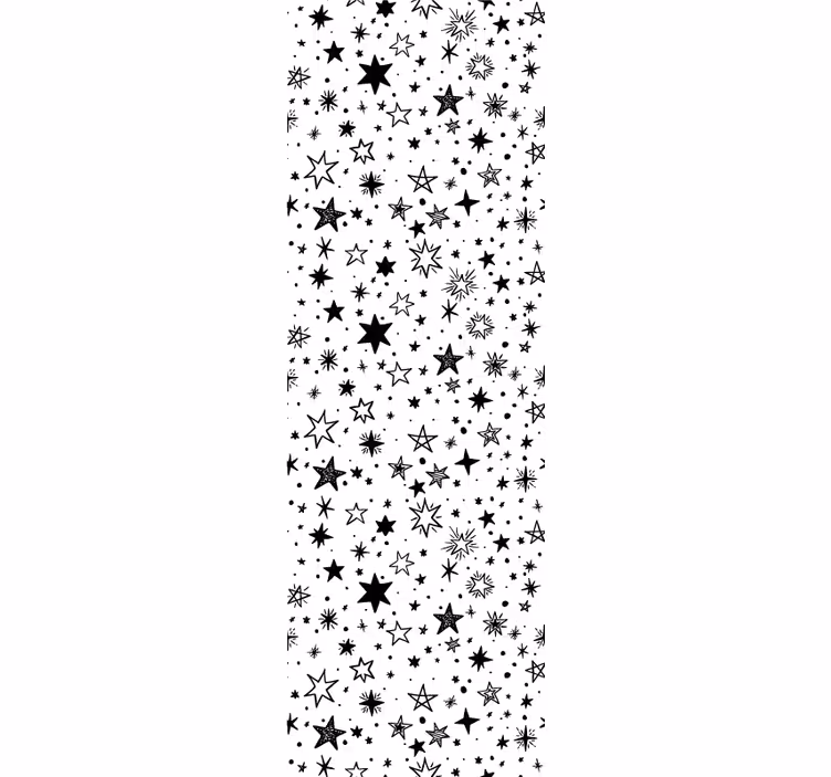 Teenage roller blind black stars on white background - TenStickers