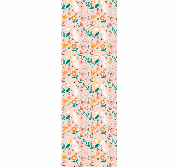 Teenage roller blind with pastel delicate flower design - TenStickers
