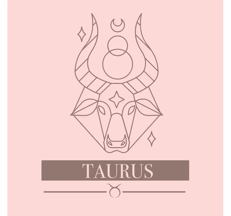 Bathroom blind taurus pink zodiac sign design - TenStickers
