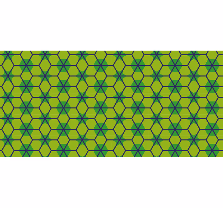 Bathroom blind with blue and green tropical tiles - TenStickers