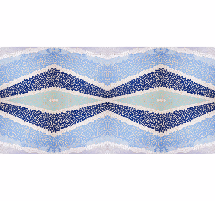 Bathroom blind in blue small irregular tiles - TenStickers