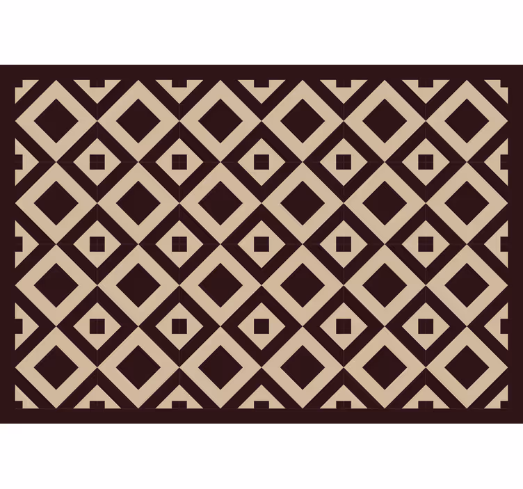 Bathroom blind in vintage beige squared pattern - TenStickers