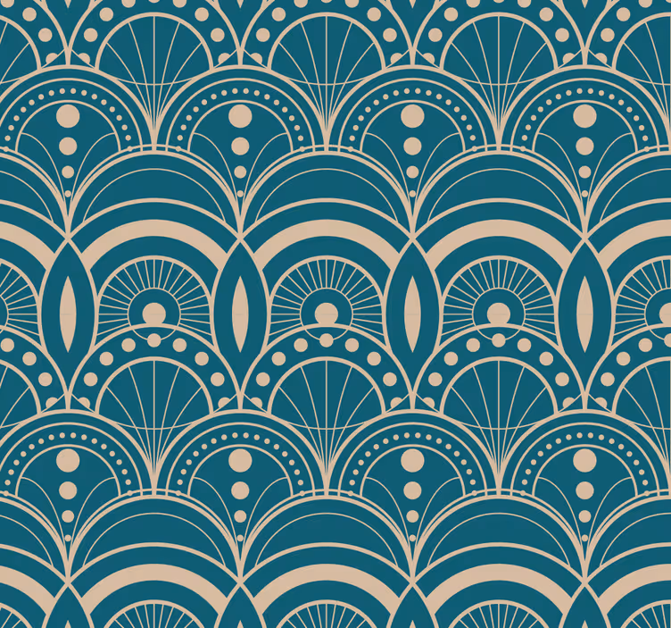 Classic blind vintage art deco wallpaper - TenStickers