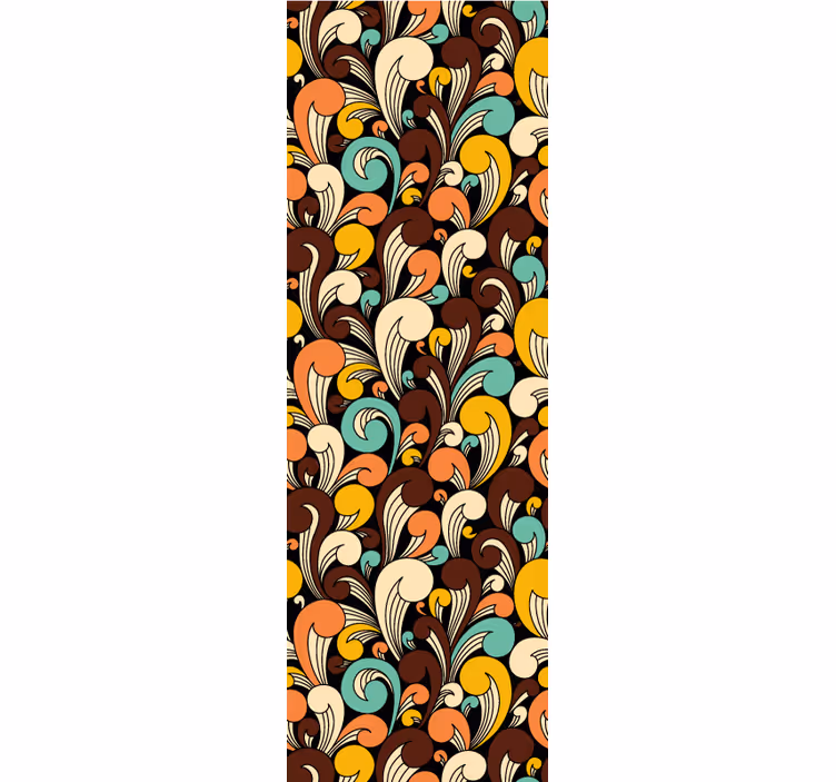 Classic blind with black border hippy shapes - TenStickers
