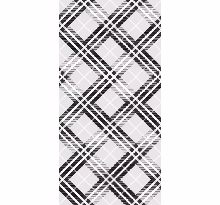 Classic blind black and white scottish tartan - TenStickers