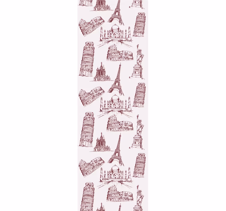 Classic blind with iconic landmarks design - TenStickers