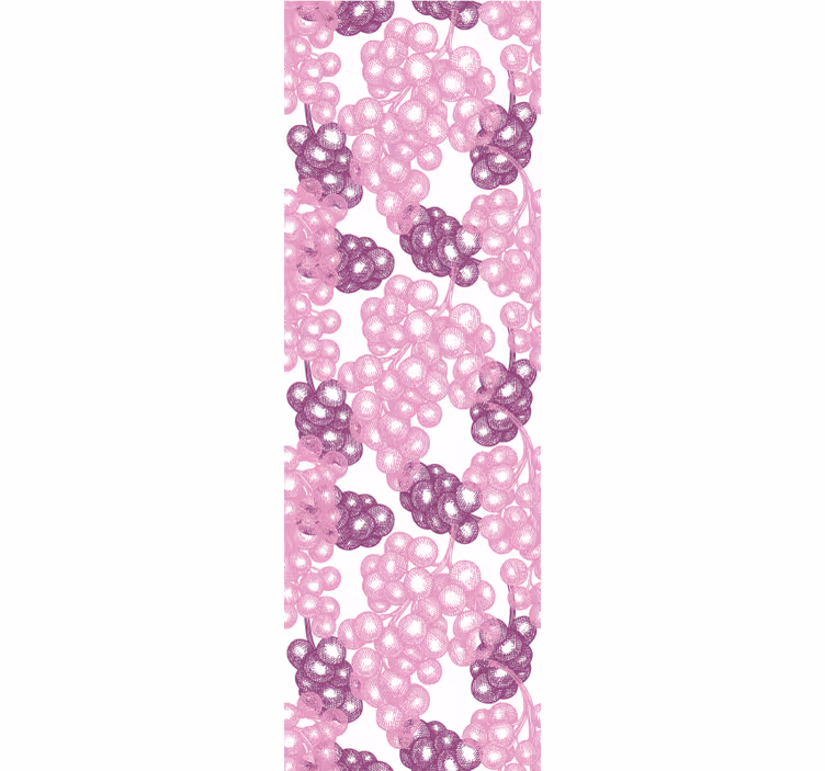 Classic blind with hand drawn pink and purple grapes - TenStickers