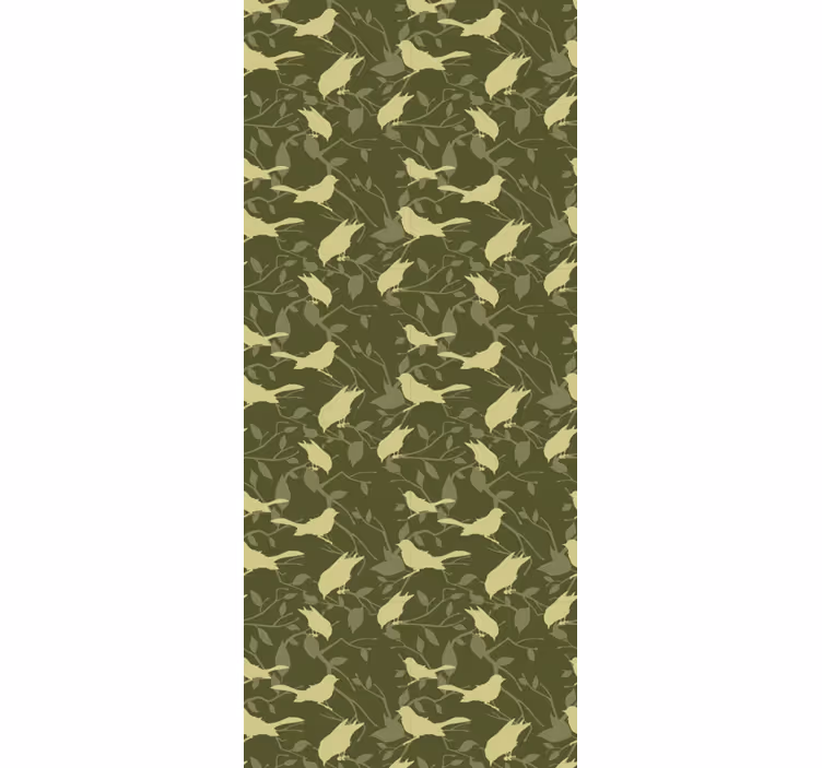 Classic blind with green birds victorian pattern - TenStickers