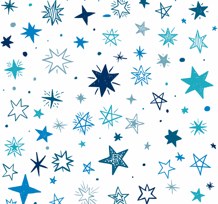 Nursery blind with geometric starry pattern - TenStickers