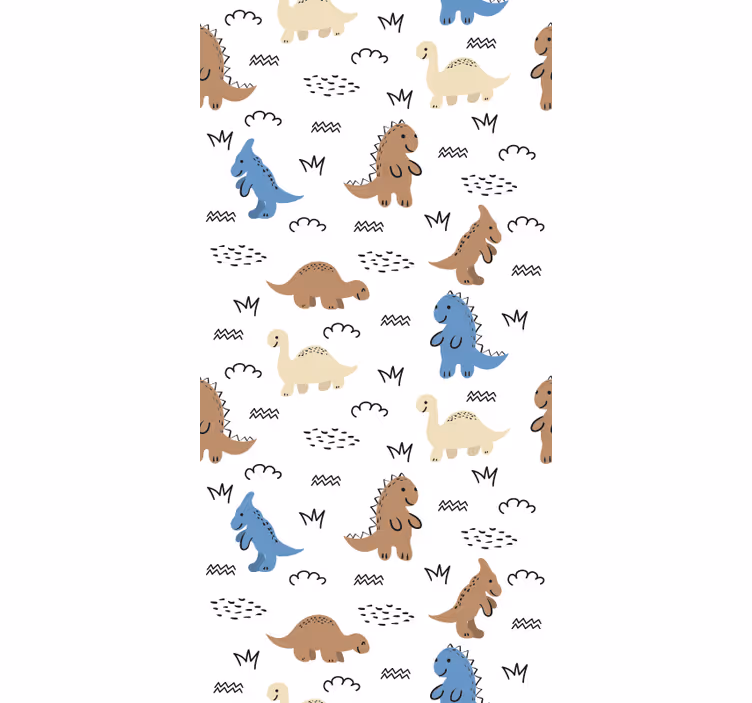 Happy blue and brown dinosaurs nursery blind - TenStickers