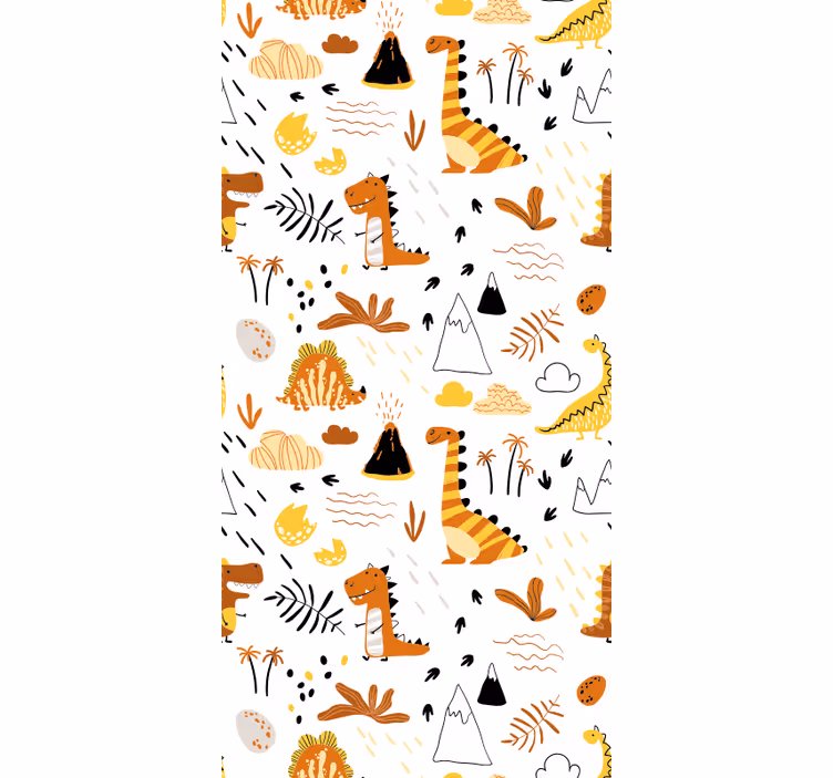 Nursery blind with dinosaurs and volcano pattern - TenStickers
