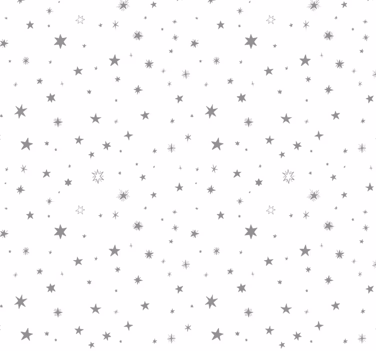 Nursery blind gray background with white stars - TenStickers