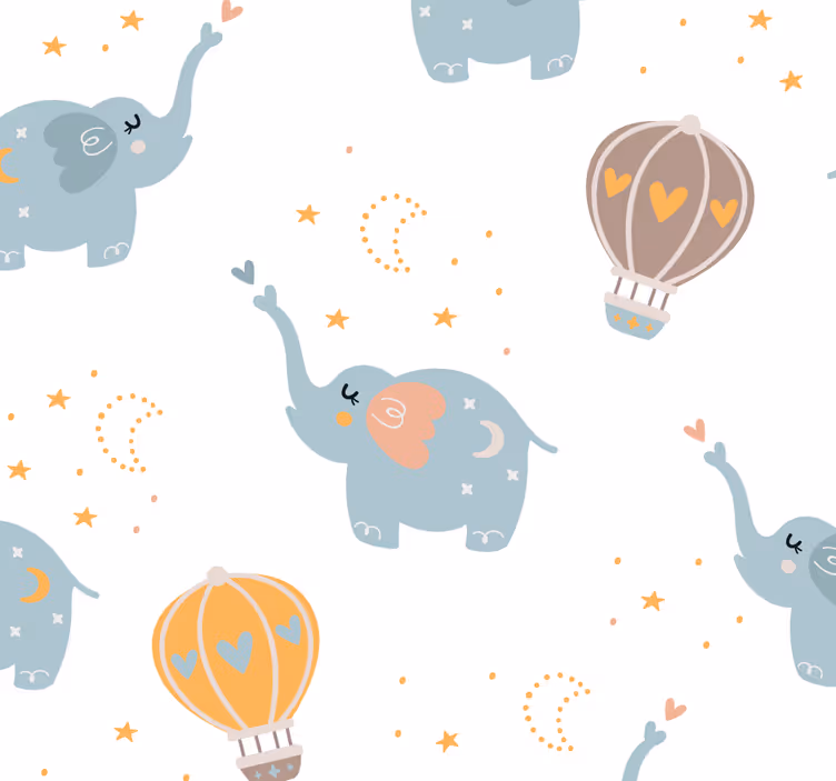 Nursery blind cute elephants for kids - TenStickers