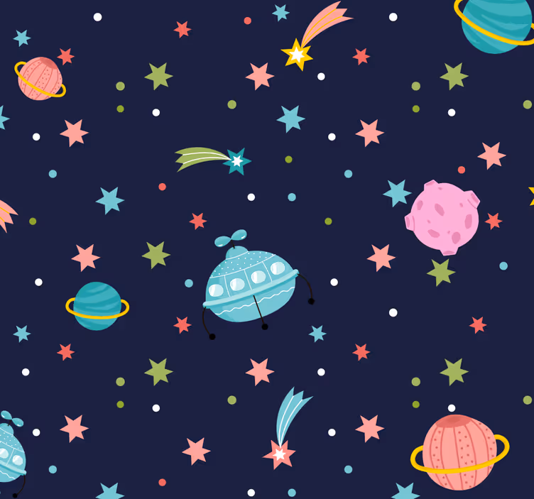 Celestial space nursery blind - TenStickers