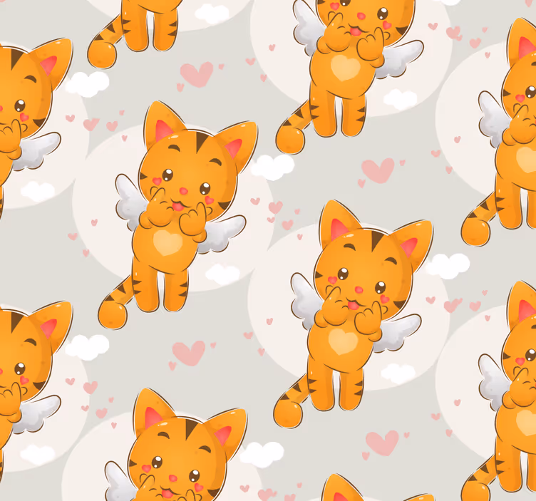 Nursery blind with adorable flying kittens - TenStickers