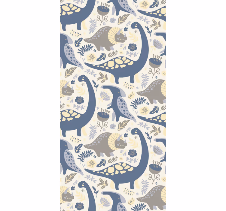 Nursery blind in blue dinosaur nordic style - TenStickers