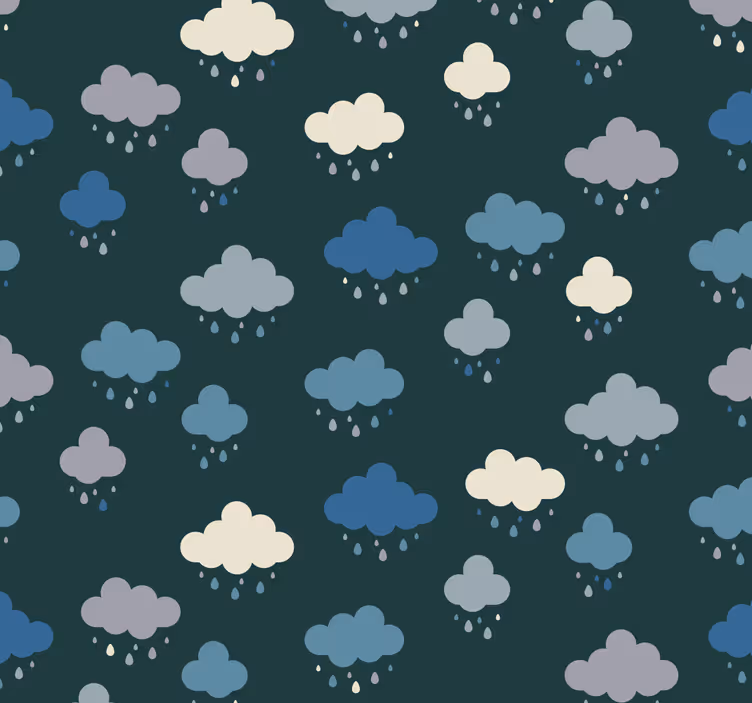 Nursery blind blue sky with clouds design - TenStickers