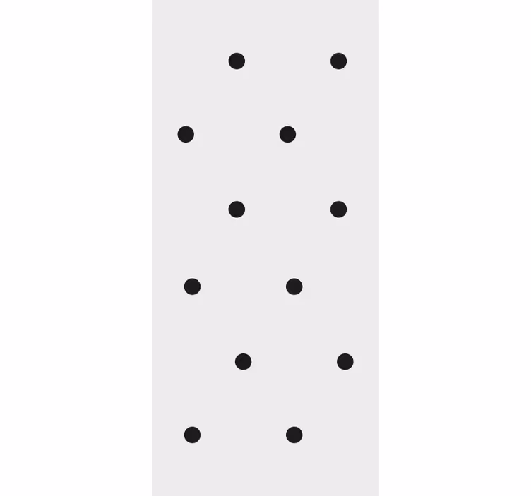 Hallway blind with nordic style black dots - TenStickers