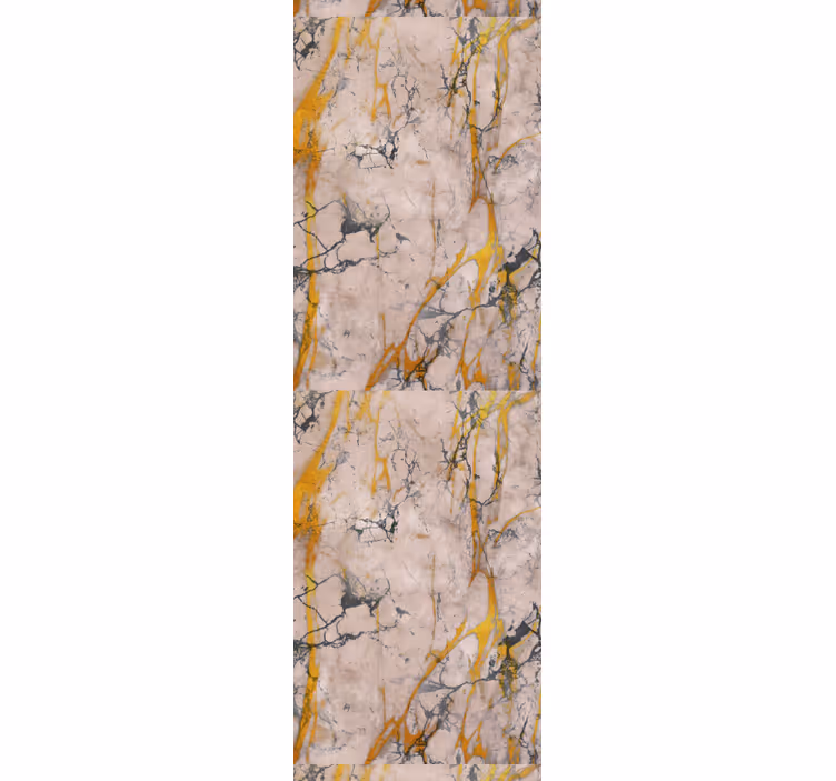 Hallway blind in warm gold marble - TenStickers