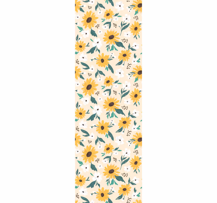 Hallway blind with sunflower beige background - TenStickers