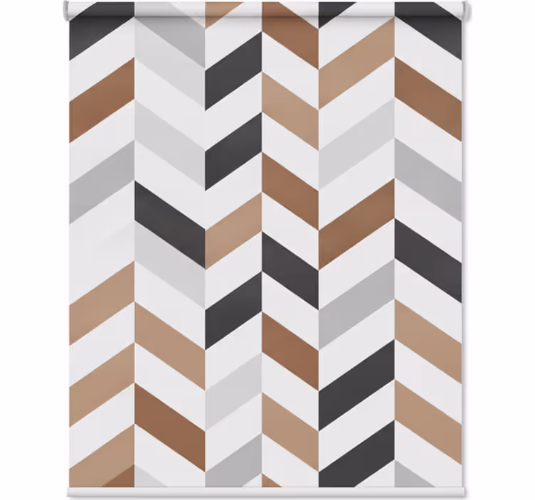 Hallway blind colorful geometric blocks - TenStickers