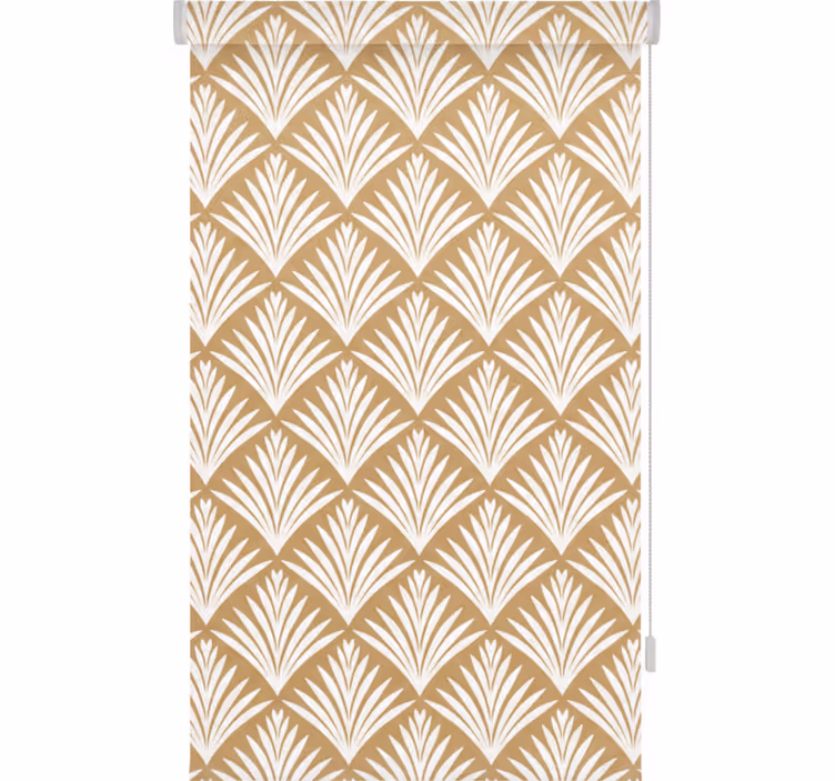 Hallway blind with gold leaf art decor design - TenStickers