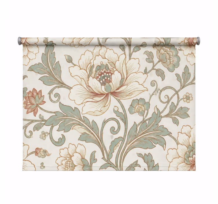 Bathroom blind with floral pattern - TenStickers