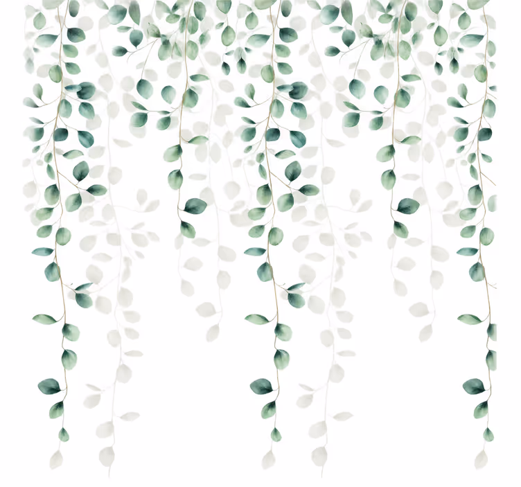 Green blind with hanging leaves - TenStickers