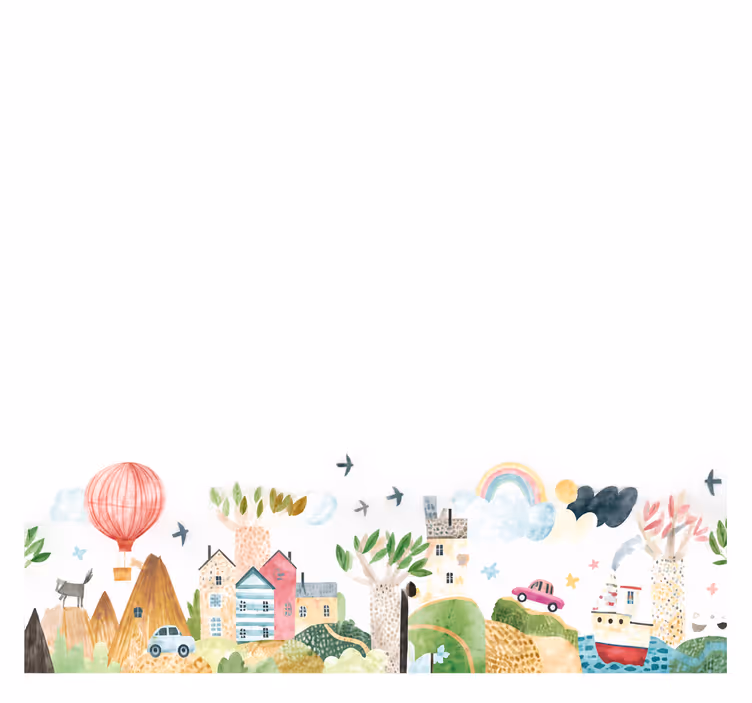 Kitchen blind width 190 city playful design - TenStickers