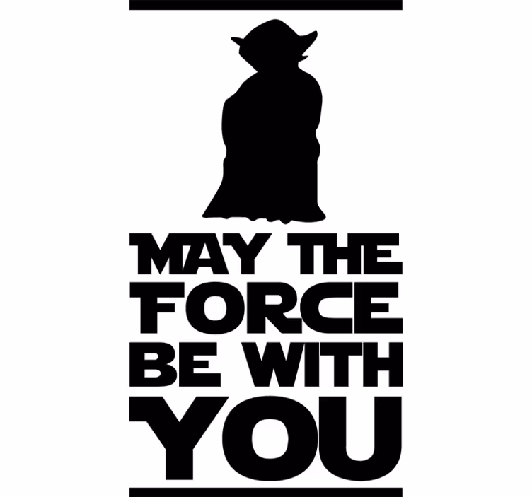 Tv series blind yoda quote wall decal - TenStickers