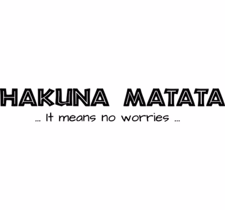 Tv series blind hakuna matata kids wall decal - TenStickers