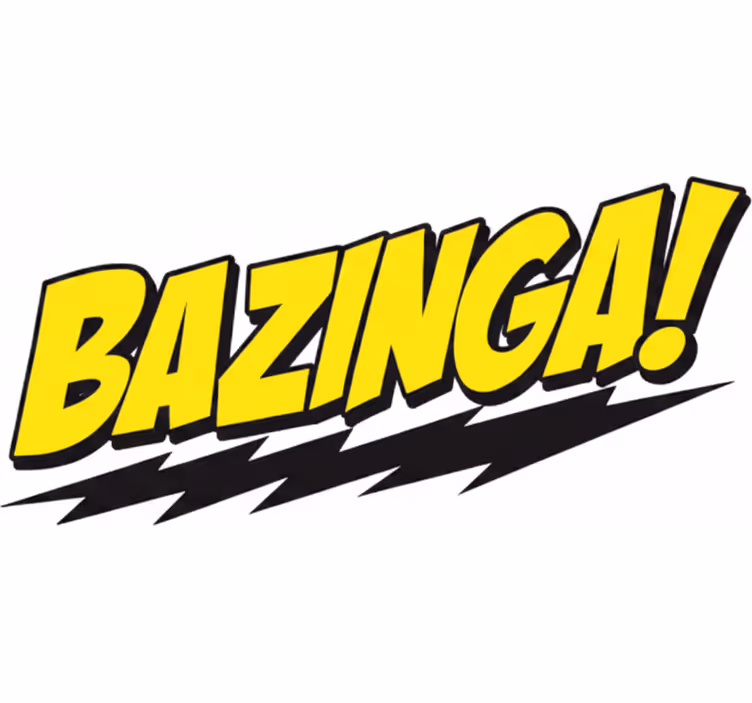 Tv series blind bazinga big bang wall decal - TenStickers