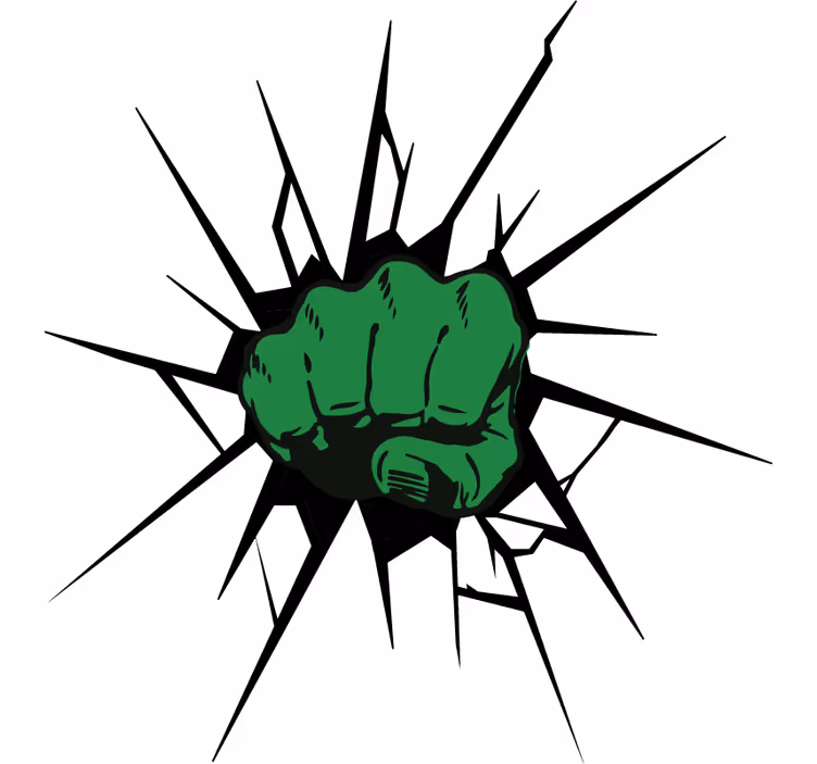 Superhero blind hulk illusion - TenStickers