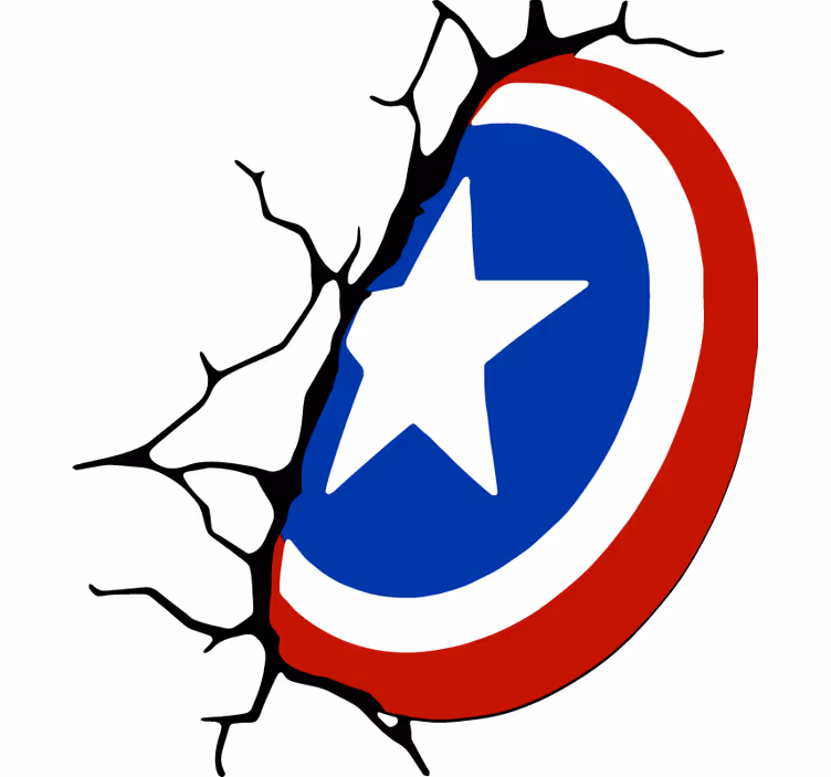 Superhero blind inspired by captain america's shield - TenStickers