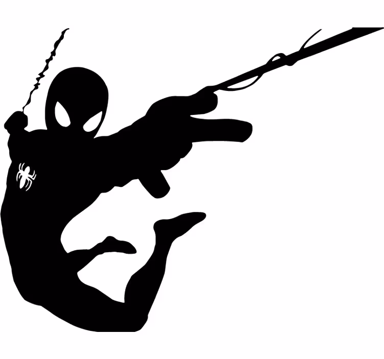 Superhero blind silhouette spiderman - TenStickers