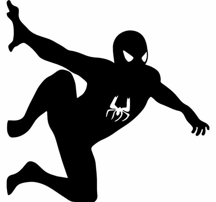 Superhero blind spiderman on the wall - TenStickers