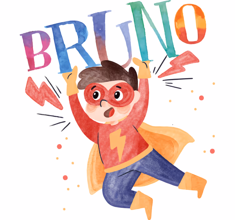 Superhero blind watercolor super kid - TenStickers