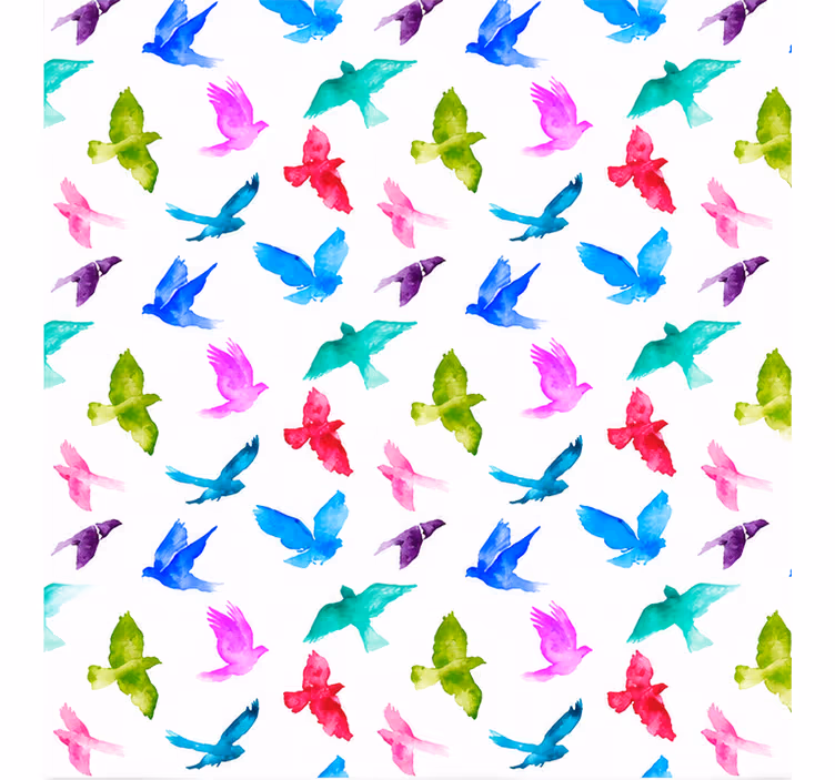 Living room blind width 50 colorful bird pattern - TenStickers