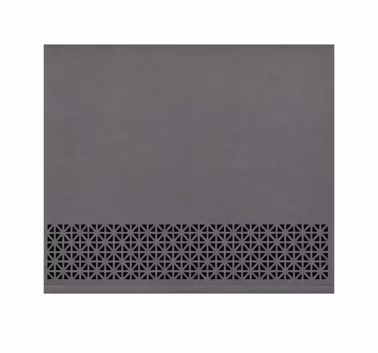 Grey blind with stripe border pattern - TenStickers