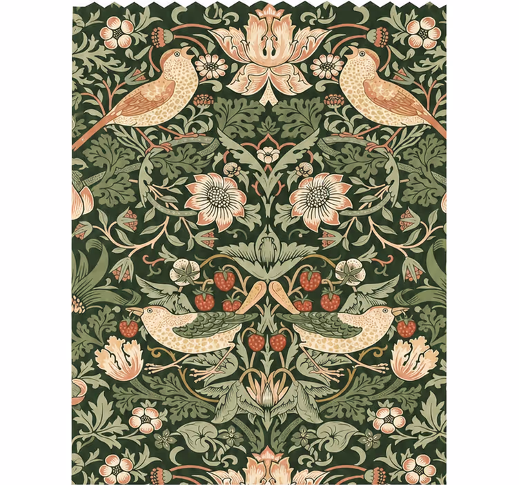 Kitchen blind width 80 strawberry thief birds - TenStickers