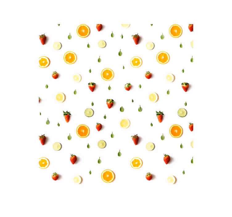 Yellow blind with realistic fruit pattern - TenStickers