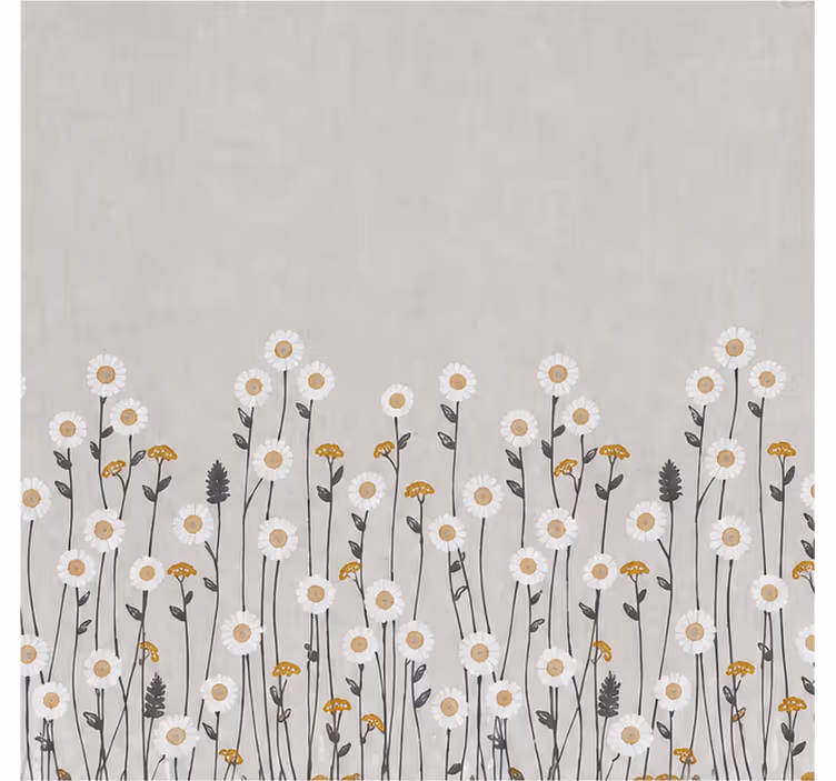 Flower blind scandi floral blackout curtain - TenStickers